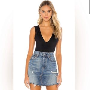Free people NWOT Keep It Sleek Bodysuit in Black Size Small